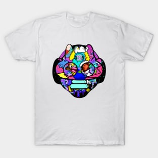 Dope Slluks masked head illustration T-Shirt